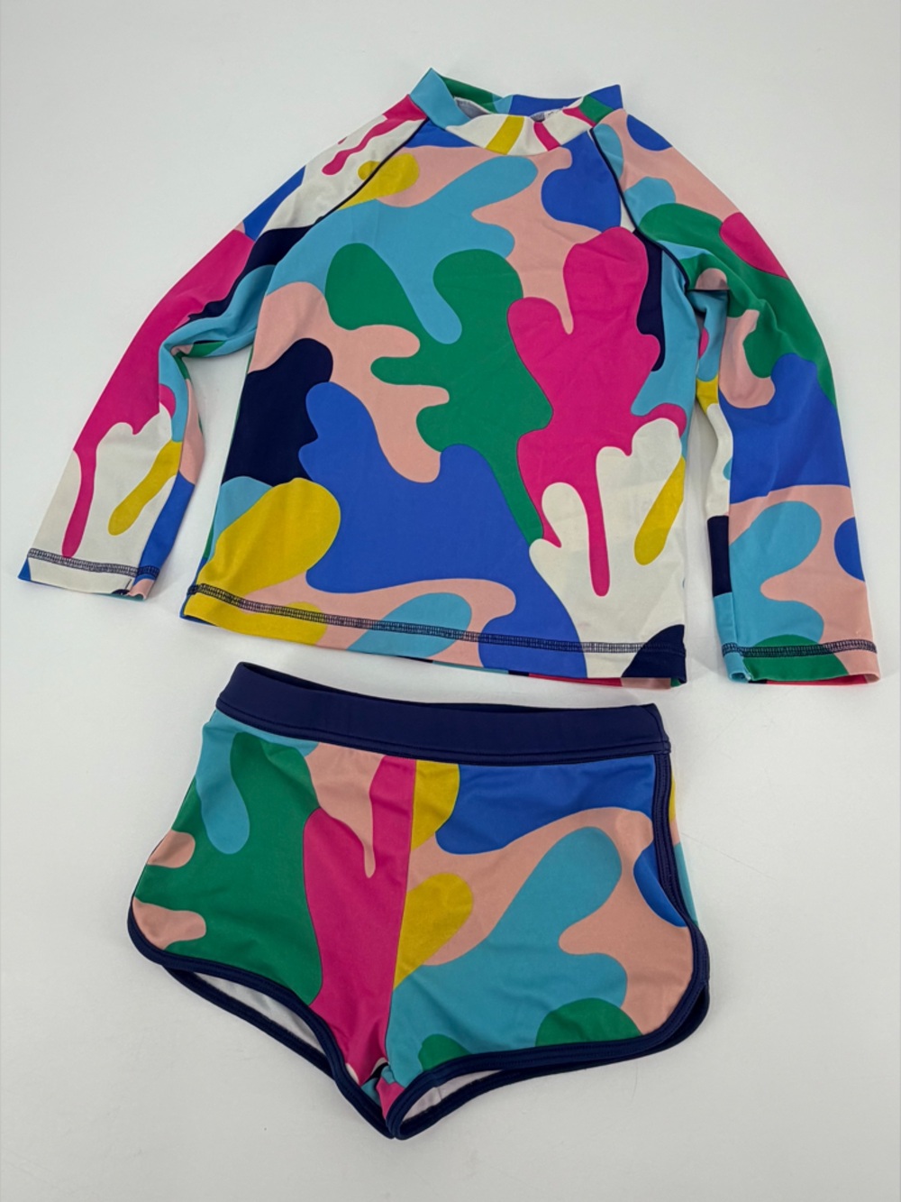 Mini Boden Rashguard Bikini 2 piece Swimsuit Swim Girls Kids 6 7